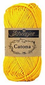 Scheepjes Catona 50 gram - 208 yellow gold / goudgeel - Katoen Garen