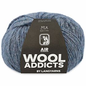 WoolAddicts Air 21 kristalblauw - Merinowol Garen