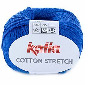 Katia Cotton Stretch 21 nachtblauw / kobaltblauw - Katoen Stretchgaren