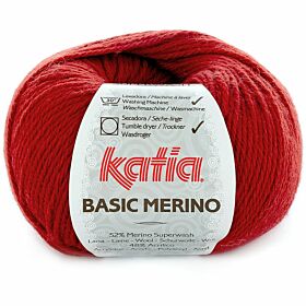 Katia Basic Merino 21 robijnrood - Wol/Acryl Garen
