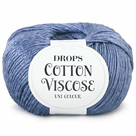 DROPS Cotton Viscose Uni Colour - 22 denimblauw - Katoen/Viscose Garen