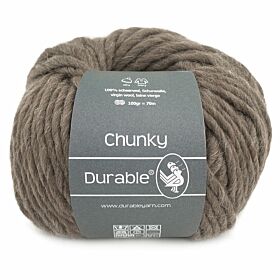 Durable Chunky 2229 chocolate / chocoladebruin - Dikke scheerwol