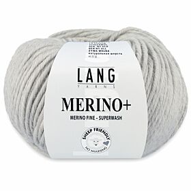 Lang Yarns Merino Plus 223 lichtgrijs mix gemêleerd - Merinowol Garen