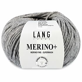 Lang Yarns Merino Plus 224 grijs mix gemêleerd - Merinowol Garen