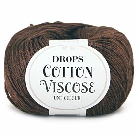 DROPS Cotton Viscose Uni Colour - 23 donkerbruin - Katoen/Viscose Garen