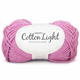DROPS Cotton Light Uni Colour - 23 lichtpaars - Katoen/Polyester Garen