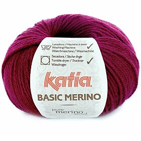 Katia Basic Merino 24 donker fuchsia - Wol/Acryl Garen