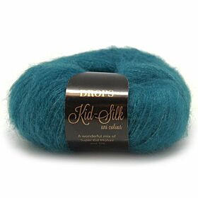 DROPS Kid-Silk Uni Colour - 24 petroleum - Mohair Garen