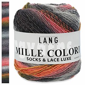 Lang Yarns Mille Colori Socks en Lace Luxe 24 vulkaan multicolour - Wolgaren
