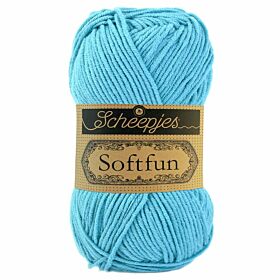 Scheepjes Softfun - 2423 licht aquablauw - Katoen/Acryl Garen