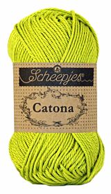 Scheepjes Catona 50 gram - 245 green yellow / geelgroen - Katoen Garen