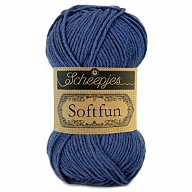 Scheepjes Softfun - 2489 jeansblauw - Katoen/Acryl Garen