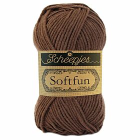 Scheepjes Softfun 2491 donkerbruin - Katoen/Acryl Garen