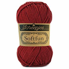 Scheepjes Softfun 2492 wijnrood / bordeauxrood - Katoen/Acryl