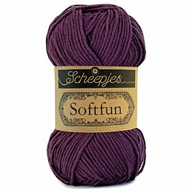 Scheepjes Softfun - 2493 aubergine - Katoen/Acryl Garen