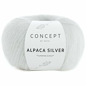 Katia Concept Alpaca Silver - 250 ecru met zilver - Glans Garen