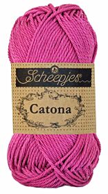 Scheepjes Catona 50 gram - 251 garden rose / donkerroze - Katoen Garen