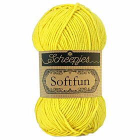 Scheepjes Softfun 2518 geel - Katoen/Acryl Garen