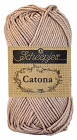 Scheepjes Catona 50 gram - 257 antique mauve / bruin - Katoen Garen