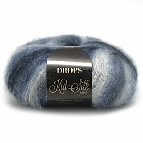 DROPS Kid-Silk Long print - 26 zeemist - Mohair Zijde Garen