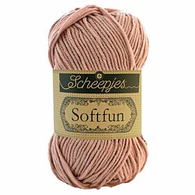 Scheepjes Softfun - 2612 donker zalmroze - Katoen/Acryl Garen