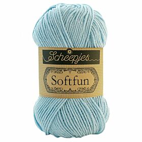 Scheepjes Softfun - 2613 hemelsblauw / babyblauw - Katoen/Acryl Garen