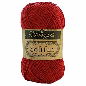Scheepjes Softfun 2617 donkerrood - Katoen/Acryl Garen