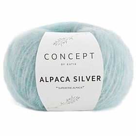 Katia Concept Alpaca Silver 264 mint met zilver - Glans Garen