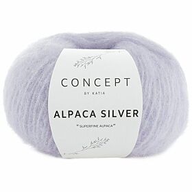 Katia Concept Alpaca Silver 265 lila met zilver - Glans Garen