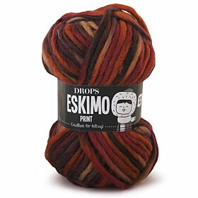 DROPS Snow / Eskimo Print - 27 roest - Wol & Garen