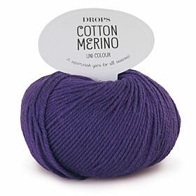 DROPS Cotton Merino Uni Colour - 27 violet - Wol/Katoen Garen