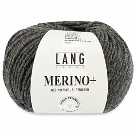 Lang Yarns Merino Plus 270 donkergrijs mix gemêleerd - Merinowol Garen