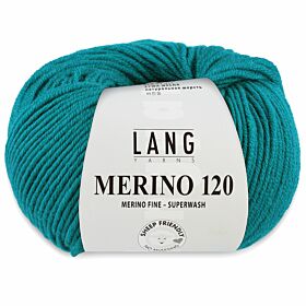 Lang Yarns Merino 120 - 272 zeeblauw - Merinowol Garen