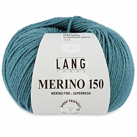 Lang Yarns Merino 150 - 274 donker jade / atlantic - Merinowol Garen