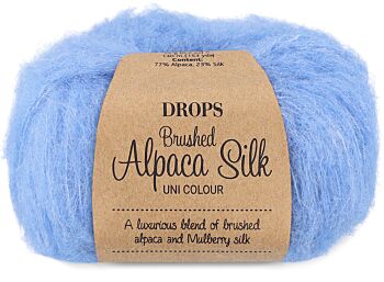 DROPS Brushed Alpaca Silk Uni Colour - 28 oceaanblauw - Wol Garen 1