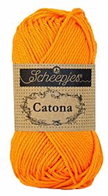 Scheepjes Catona 50 gram - 281 tangerine / oranje - Katoen Garen