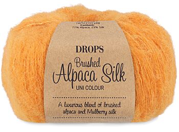 DROPS Brushed Alpaca Silk Uni Colour - 29 mandarijn - Wol Garen 1