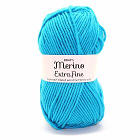 DROPS Merino Extra Fine Uni Colour - 29 turkoois - Wol Garen 1
