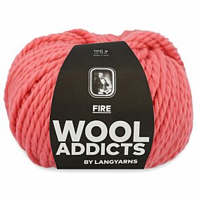 WoolAddicts Fire 29 watermeloen / koraalrood - Merinowol Garen