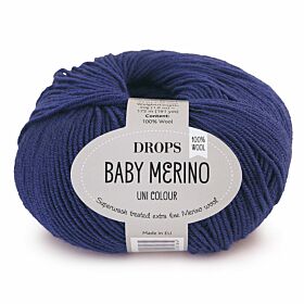 DROPS Baby Merino Uni Colour - 30 blauw - Wol & Garen