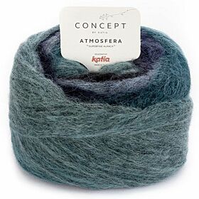 Katia Concept Atmosfera 301 blauw-groenblauw - Alpacawol Verloopgaren