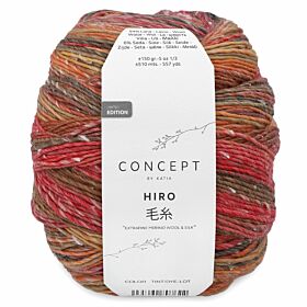Katia Concept Hiro 301 kampvuur - Merino Zijde Garen