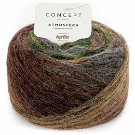 Katia Concept Atmosfera 302 beige-groen-lichtblauw - Alpacawol Verloopgaren
