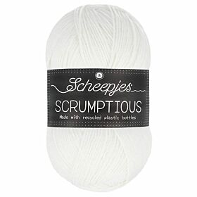 Scheepjes Scrumptious 302 Buttercream Icing / wit naturel - Gerecycled Polyester/Acryl Garen