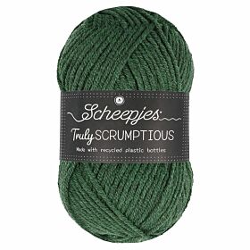 Scheepjes Truly Scrumptious 303 Green Velvet Cake / donkergroen - Garen van gerecyclede plastic flessen