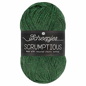 Scheepjes Scrumptious 303 green velvet cake / donkergroen - gerecycled polyester/acryl garen
