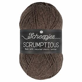 Scheepjes Scrumptious 304 chocolate ganache / donkerbruin - gerecycled polyester/acryl garen