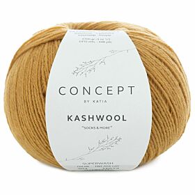 Katia Concept Kashwool 'Socks&More' - 304 mosterdgeel - Sokkenwol