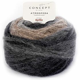 Katia Concept Atmosfera 306 beige-ecru-antracietgrijs - Alpacawol Verloopgaren