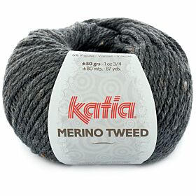 Katia Merino Tweed 308 donkergrijs - Merinogaren